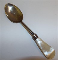 Sterling Silver Spoon With Mother Of Pearl Handle