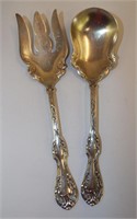 Silver Plate Serving Fork And Spoon