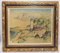 Signed Drendar Watercolor Landscape