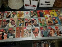 Collection of 33 assorted TV Guide magazines from