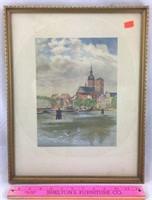Framed Drawing of Waterfront City