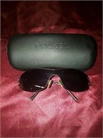 Vintage Chanel sunglasses with glass case