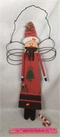 Wood and Metal Santa Welcome Sign