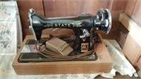 Vintage State Electric Sewing Machine and Carrier