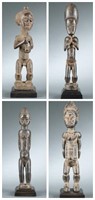 4 well Carved Baule style figures. 20th century