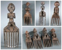 8 African combs. 20th century.
