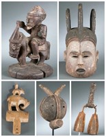 5 West African objects. 20th century.