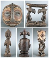 5 Congo style objets. 20th century.