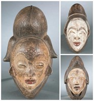 3 Punu style mask. 20th century.