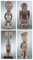 4 African figures. 20th century.