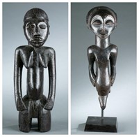2 DRC wooden figures. 20th century.