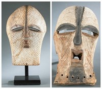 2 Songe style Kifwebe mask. 20th century.