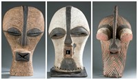 3 Songe style Kifwebe masks. 20th century.