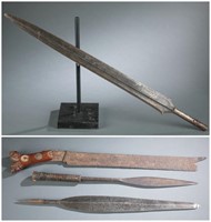 Ethnographic weapons  & spear heads. 20th century