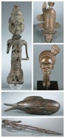 7 brass West African style sculptures. 20th cen.