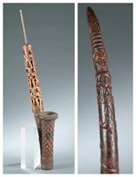 2 West African style objects, 20th century.