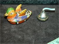 Vintage CLOISONNE Enamel Oriental Asian Bird &