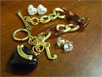 Juicy Couture Bracelet & Rhinestone Earrings