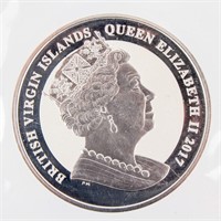 Coin  British Virgin Islands 2017 .999 Silver &1