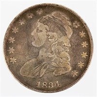 Coin  1834 Bust Half Dollar Fine Condition Details