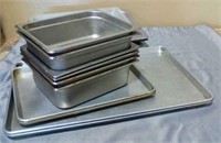 Commercial baking trays, pans,