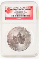 Coin 2014 Canadian Maple Leaf $5 Certified NGC