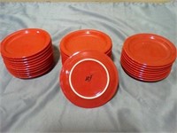 29 PC. 6-1/2" plates, red