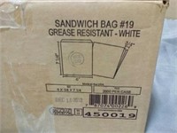 Sandwich bags, white 6" X 3/4" X 7-1/4"