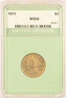 Gem 1911 Liberty Nickel.