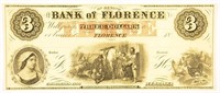 Bank Of Florence $3.00.