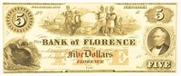 Bank Of Florence $5.00.