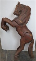 Life Size Hand Carved Mahogany Horse Made Cuanajo