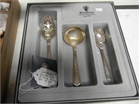 WATERFORD SILVERPLATE 3 PIECE SERVING SET IN BOX