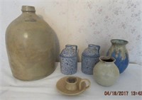 Canadian Pottery jugs (as is),  No1 crock H.B & L,