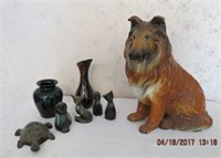 Blue and Brown Mountain pottery - animal figurines