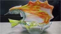 swordfish glass bowl missing one fin