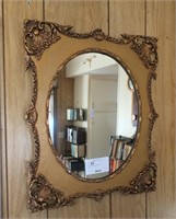 22" x 22" decorated framed mirror