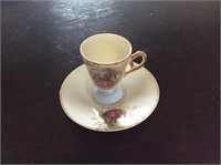 Tiny Japanese Tea Cup and Saucer