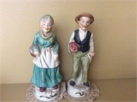 Elderly Couple Figurines