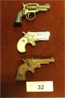 3 Cap Guns Darringer, Tex, Misc.