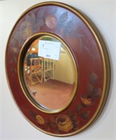 19" painted framed mirror