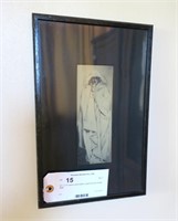 12" x 7.5" framed and matted, signed Anville Smith