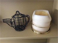 Candle and Wire Tea Pot