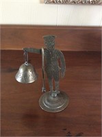 Vintage Brass Bell and Striker on Stand