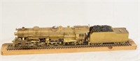 Gold Live Steam 2-4-2 Locomotive with tender Model