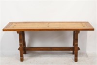 Spanish Colonial style rustic trestle table