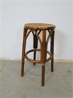 Rattan Stool with Cane Top