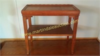 Wooden Small Side Table W/ Inlay Detail