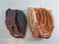 (2) Baseball Gloves (One is Vintage)