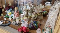 Large Group Of Ceramic Figurines & Glass